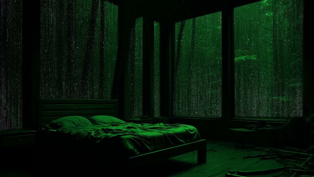 Fall Asleep In Minutes | Healing Forest Rain On Window Sounds To Calm Anxiety And Study Better
