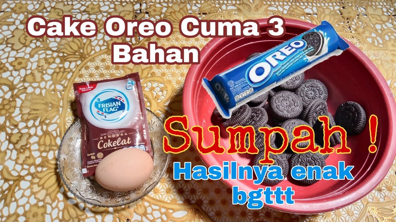 OREO CAKE KUKUS 3 BAHAN , SIMPLE , TANPA MIXER, TANPA OVEN