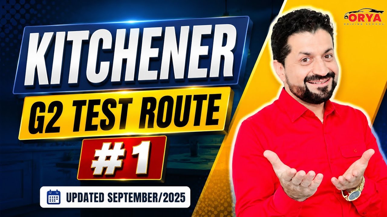 Kitchener G2 Test Route #1 with step by step instructions.