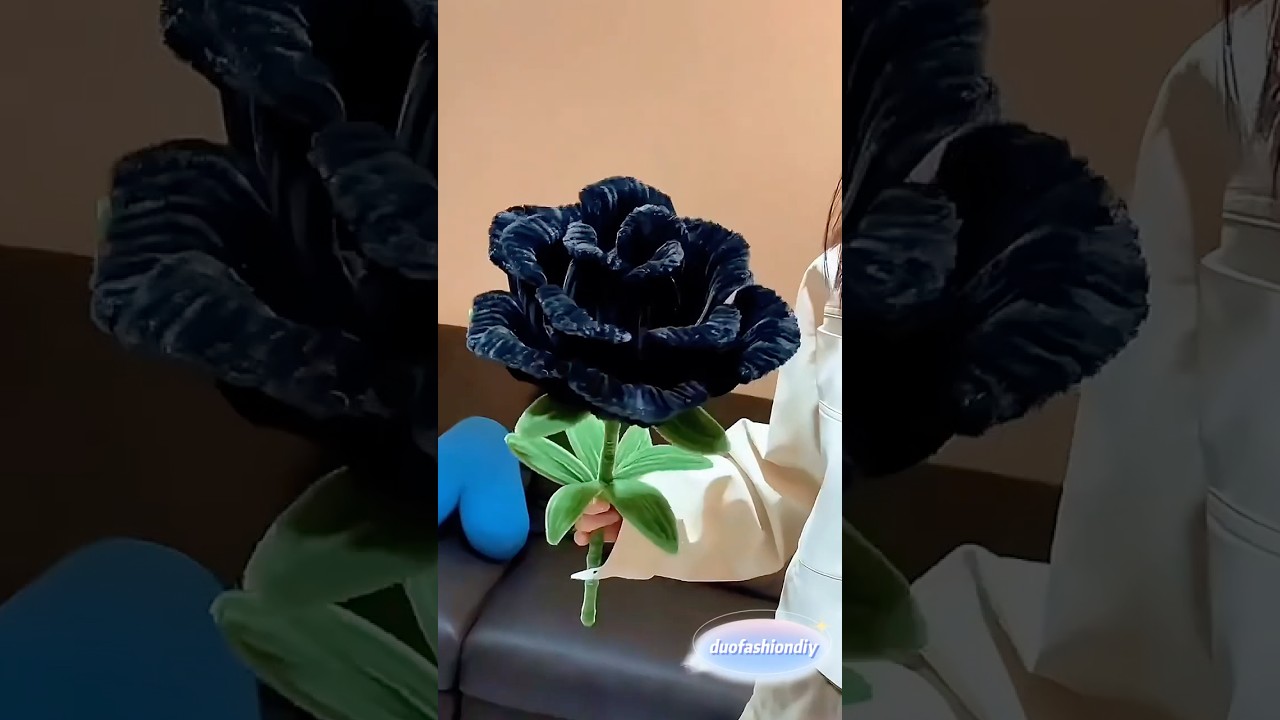 DIY pipe cleaner rose flower gift 