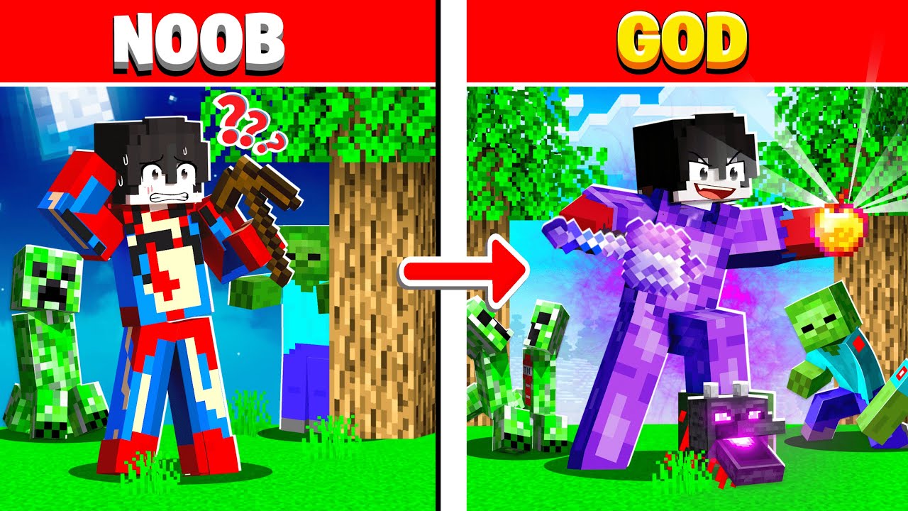 From NOOB To GOD In Minecraft🔥!