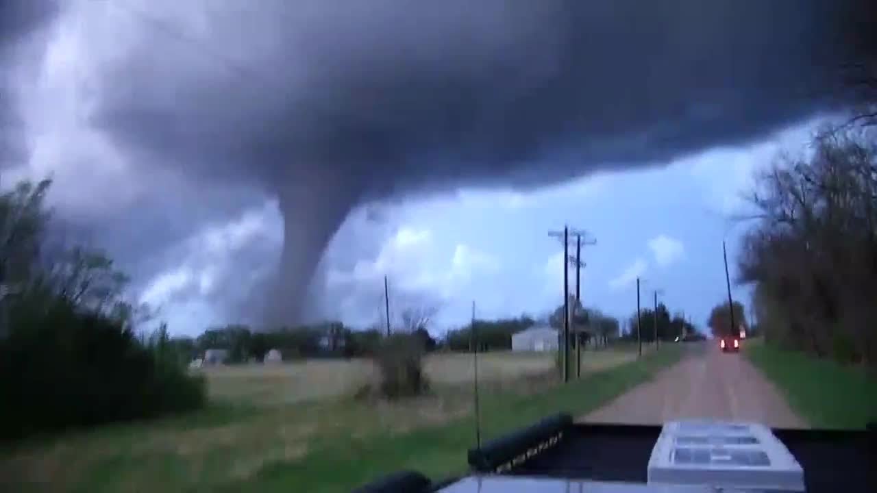 Large tornado touches down in Kansas