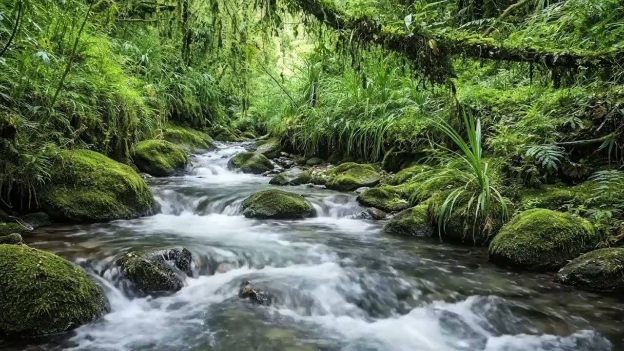 Relaxing River Stream Ambience for Peaceful Sleep 4K