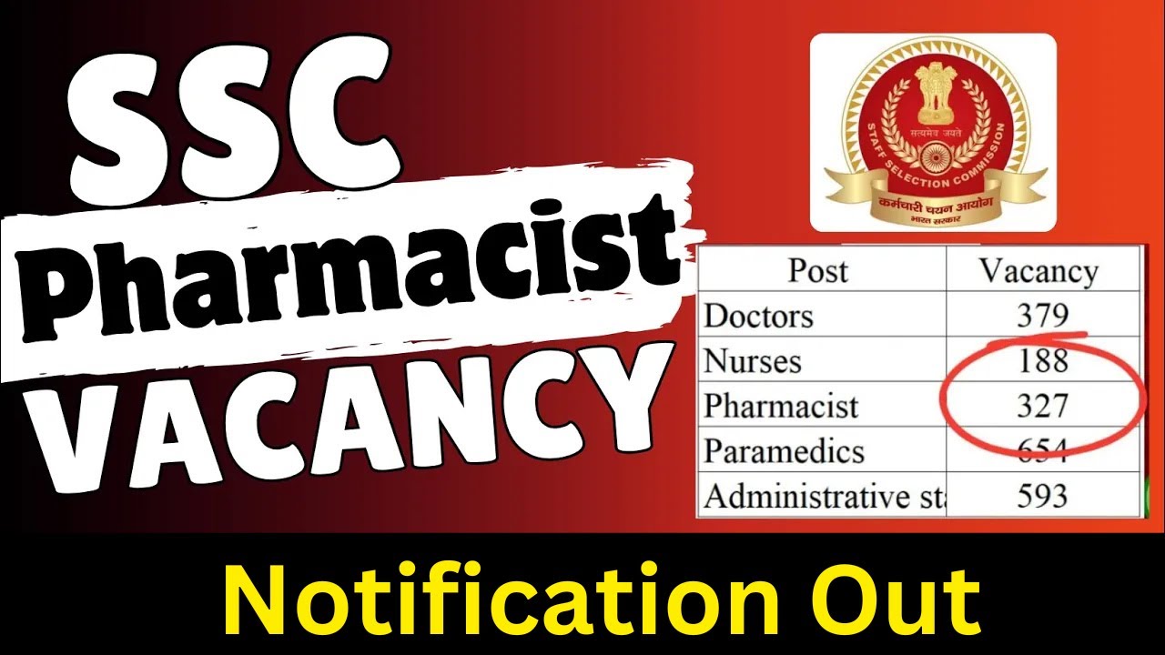 ssc pharmacist vacancy 2026 | ssc pharmacist 327 post vacant | ssc pharmacist 2026 exam notification