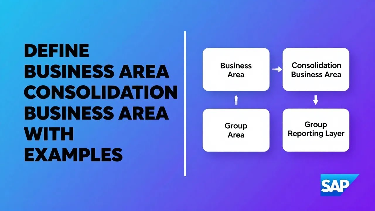 SAP S4 HANA FICO | Class 11 | Define Business Area and Maintain consolidation business area