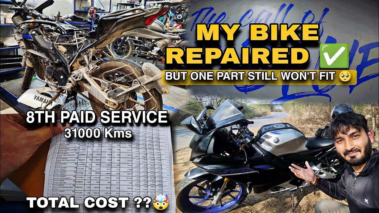 My Yamaha R15M Full Service & Repair Vlog but One Part Still Won't Fit ! 😥 | Renamed My Channel