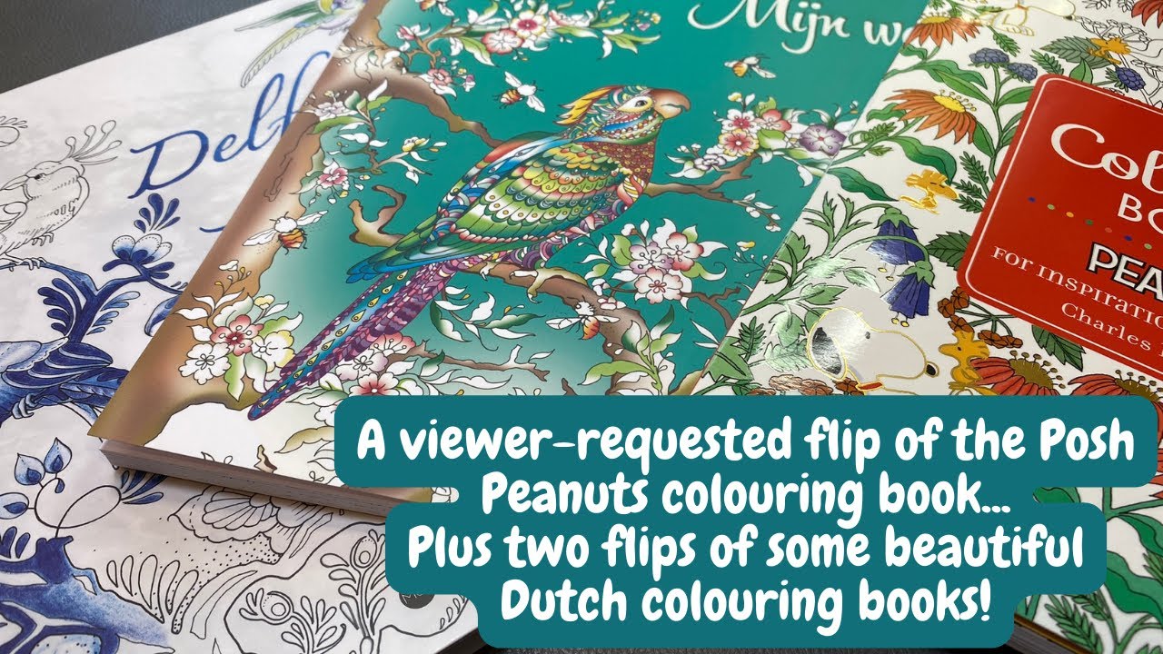 A viewer-requested flip - plus flips of two gorgeous Dutch colouring books! | Adult Colouring
