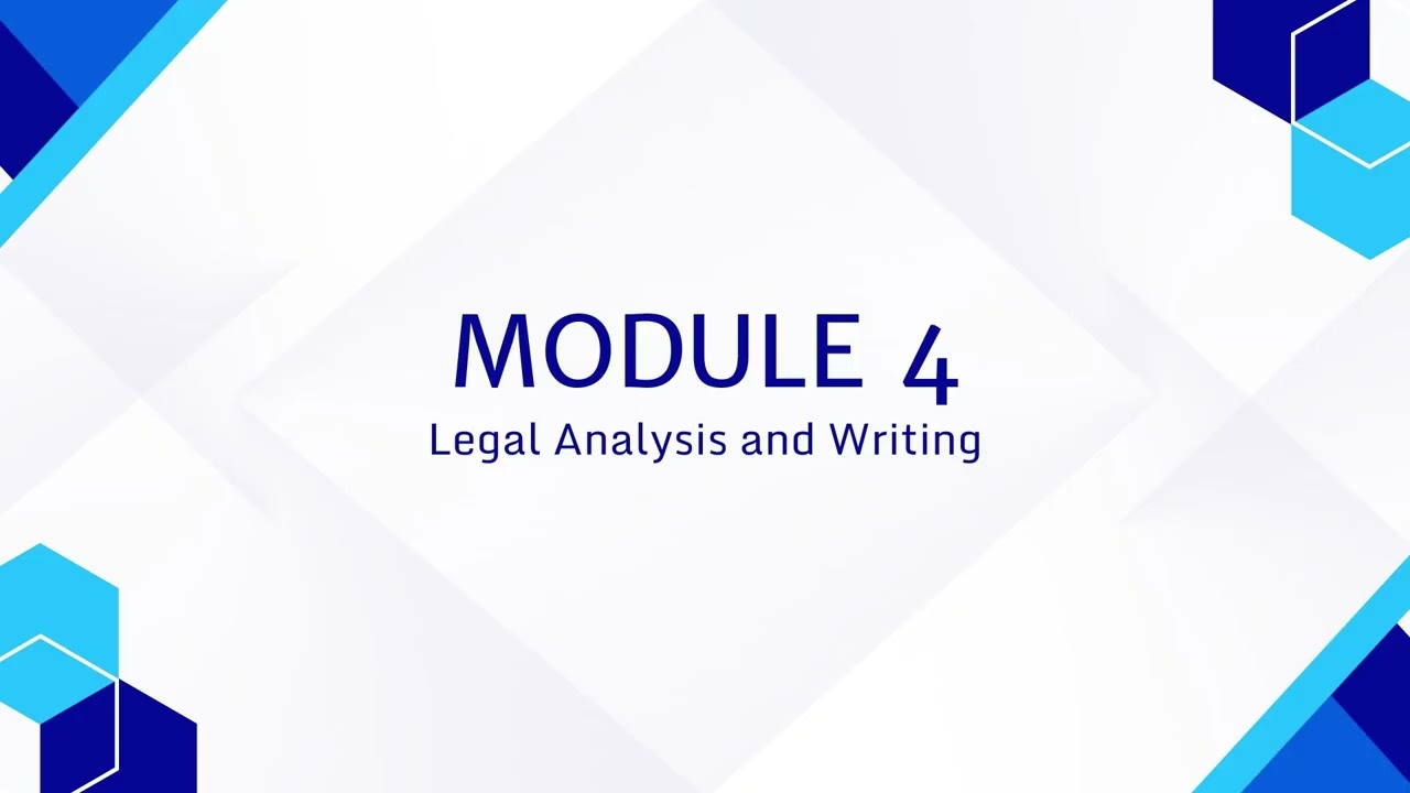 Юридический анализ и письмо | Модуль 4 | Баррис &mdash; Понимание и освоение The Bluebook