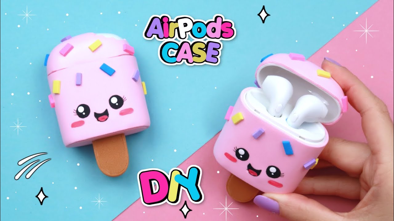 Como FAZER uma CAPA ador&aacute;vel para seus fones de ouvido - AirPods - Artesanato fofo - Isa's World