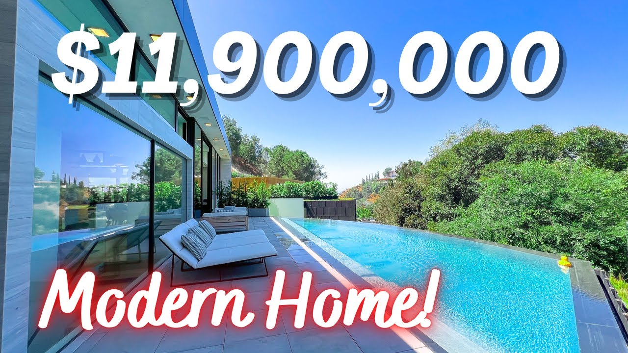 Touring this Beverly Hills $11,900,000 Iconic Modern Home | Los Angeles Mansion Tour
