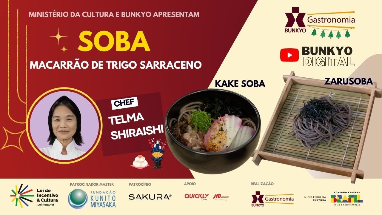 Aula de culinária online: Soba e suas variações