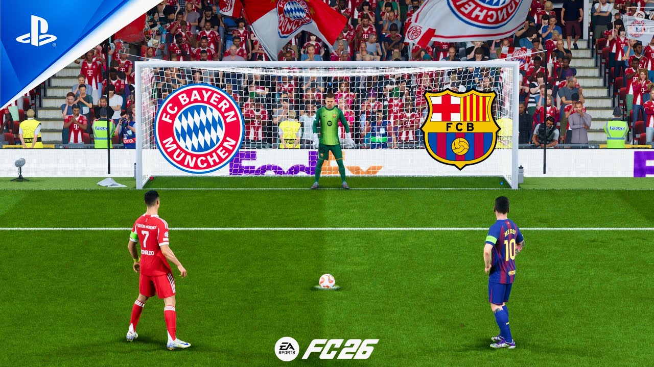 Bayern Munich vs FC Barcelona | Ronaldo vs Messi | UCL Final | FC 26 Penalty Shootout - PS5