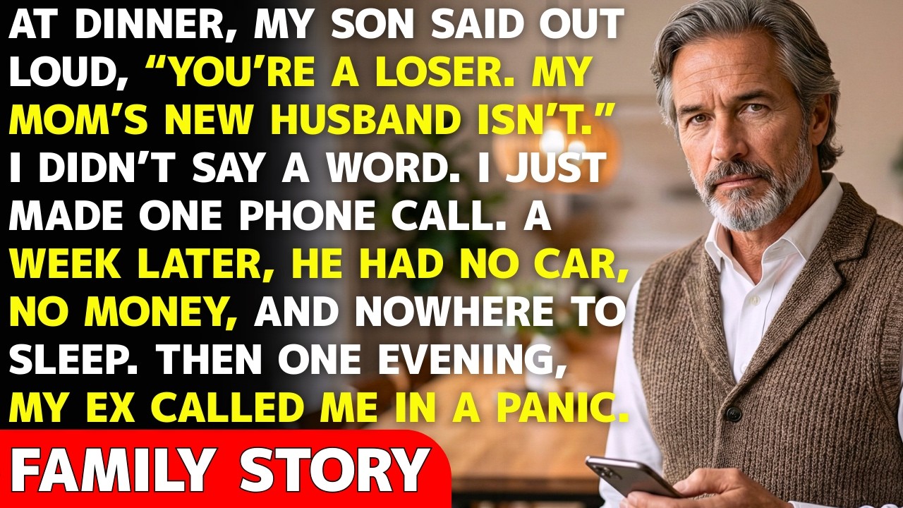 My Son Said Loudly at Dinner “You're a Loser, Mom's New Husband Isn't”. I Didn't Say Anything...