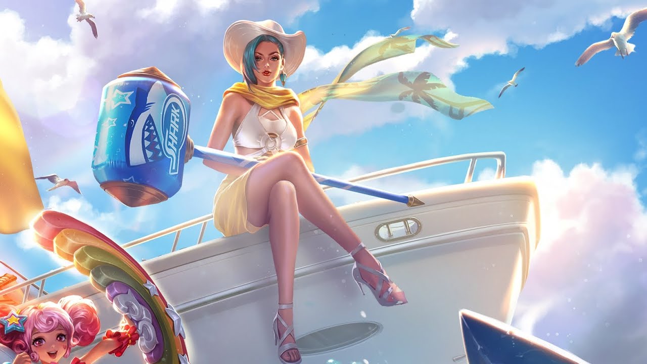 Honor of Kings - 钟无艳 ( Wuyan ) skin Seaside Vacationer gameplay 