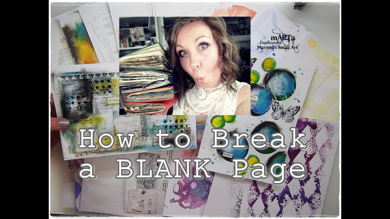 How to Break A Blank Page? Mixed Media Art Journaling for Beginners part 2 ♡ Maremi's Small Art ♡