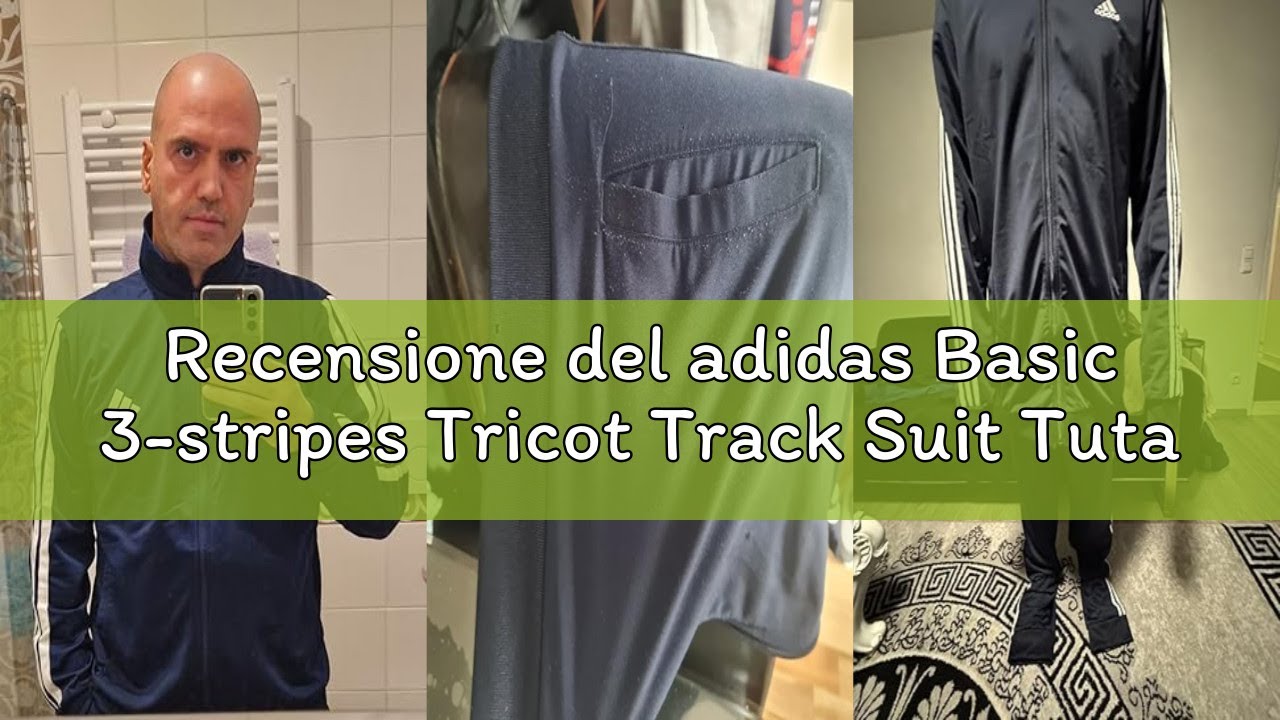 Recensione del adidas Basic 3-stripes Tricot Track Suit Tuta Sportiva Uomo (Pacco da 1)