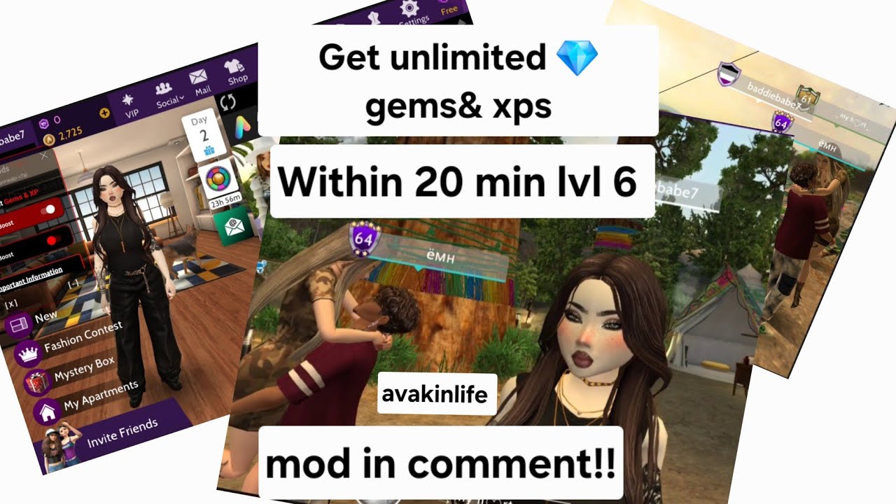 😨😱😱Avakin life new mod update!!! Gives you unlimited gems and xp 💀 😱#bullmod#avakinlife#mod#gems#xp