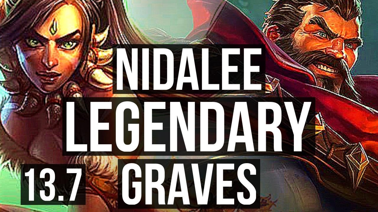 NIDALEE vs GRAVES (JNG) | 22/0/4, Legendary, 8 solo kills, 700+ games | KR Master | 13.7
