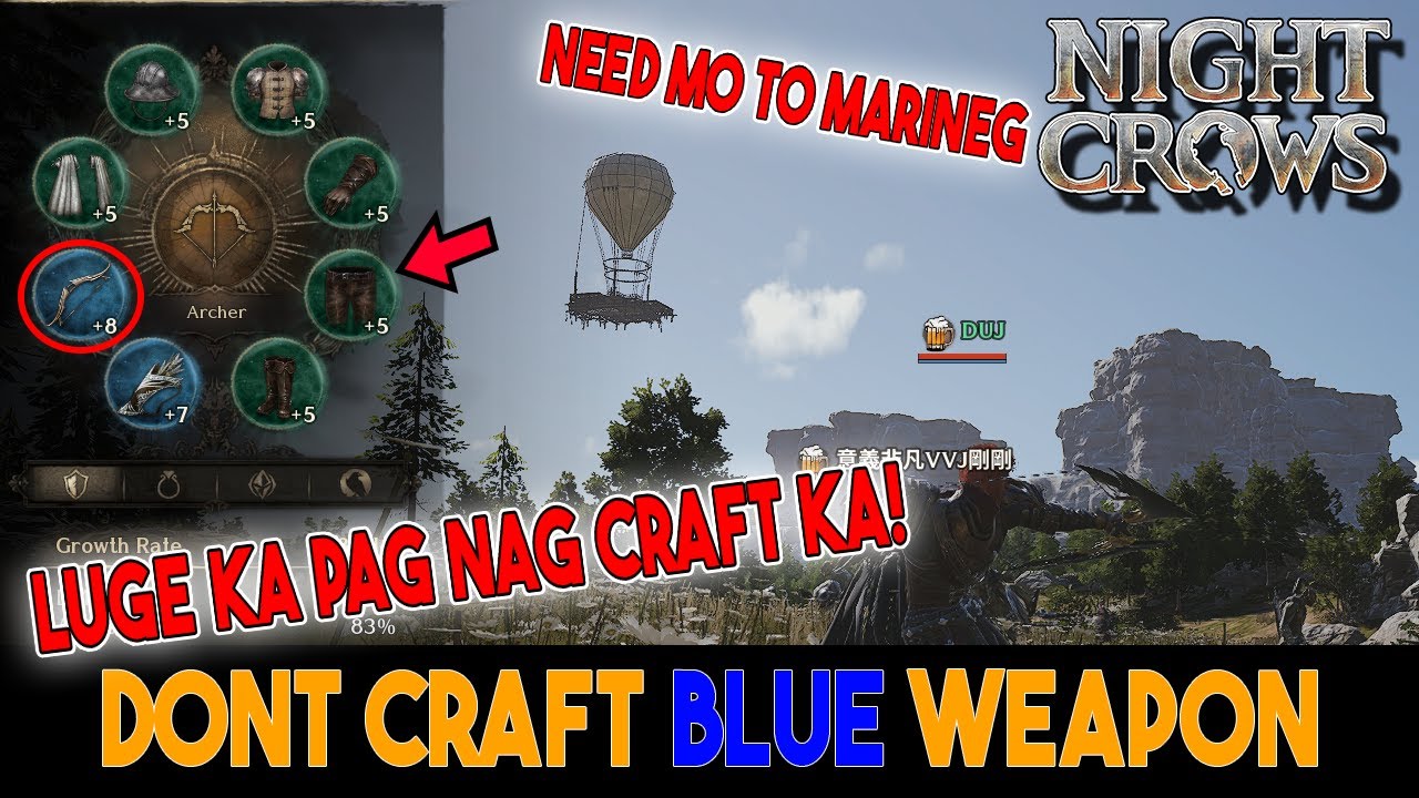 Wag icraft ang RARE /BLUE Weapon | Night Crows