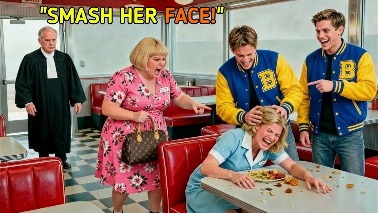 KAREN ORDERS BULLIES TO ATTACK YOUNG WAITRESS—PANICS WHEN FEDERAL JUDGE WALKS IN...