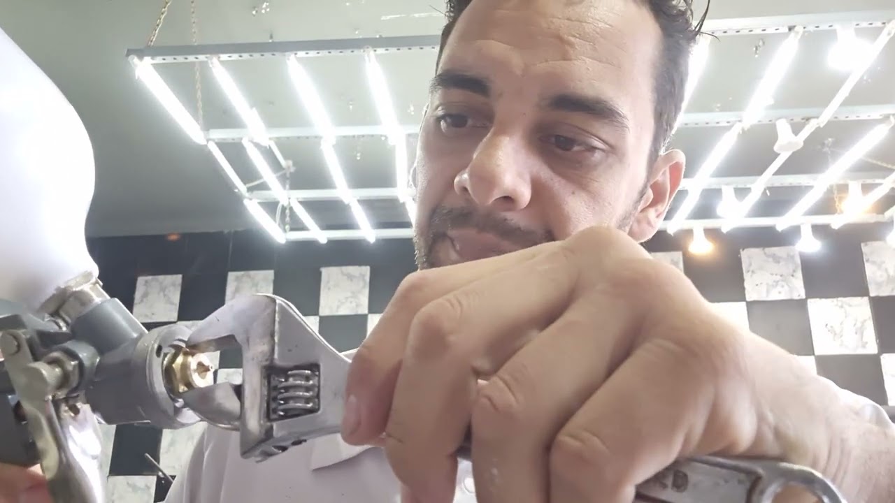 Manutenção da pistola, leque oscilando veja o porque.
