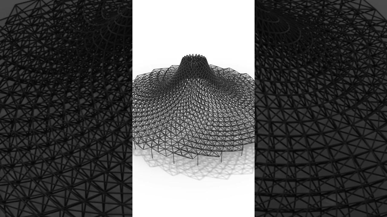 Create this impressive spaceframe structure entirely in Rhino without using any plugins.