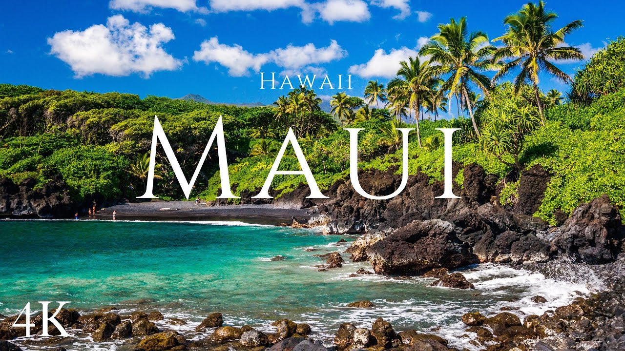 Maui Nature, Hawaii Islands & Piano Music, 4k Ultra Hd.