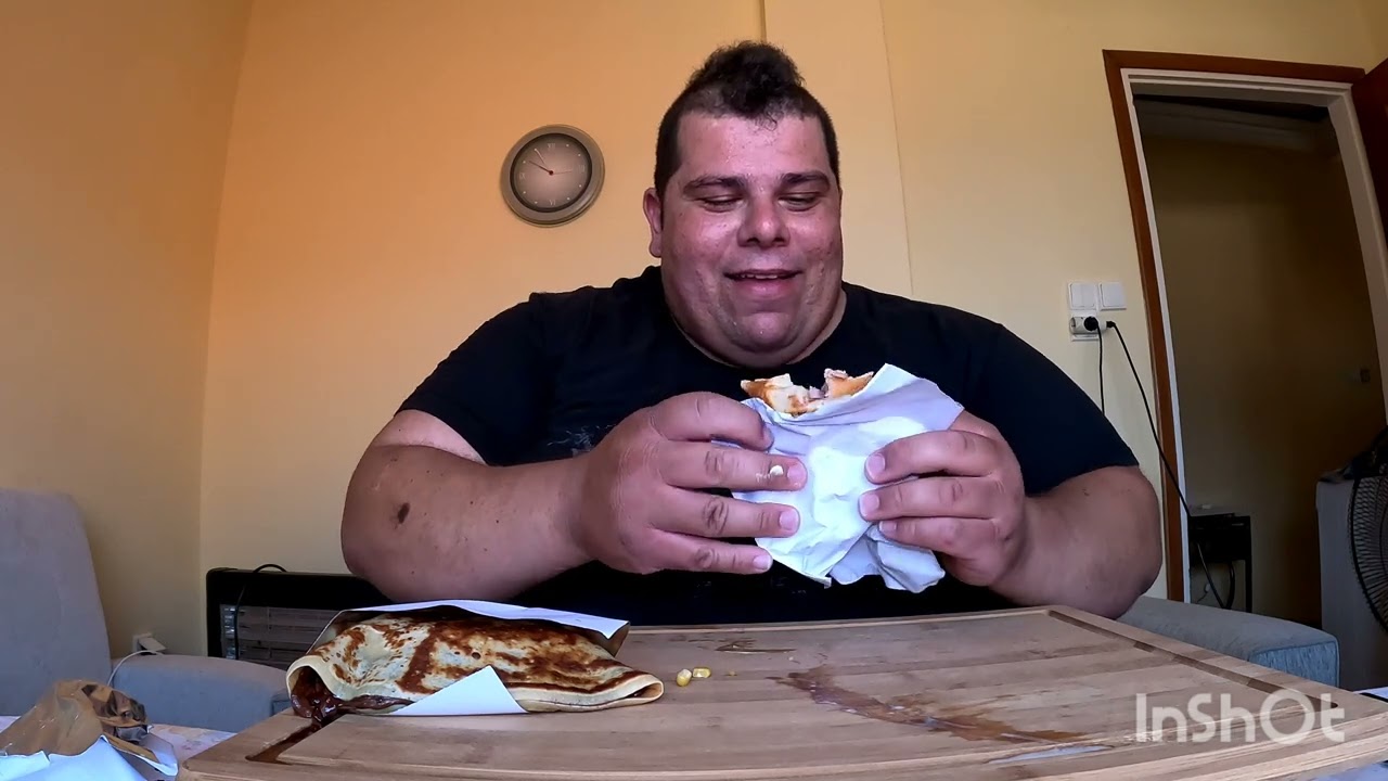 Tasty,🙂 Delicious Greek Dinner Three🧇 Crepes and🥤 Fanta. ASMR, MUKBANG ENJOY!! (Talking) Part 2😊