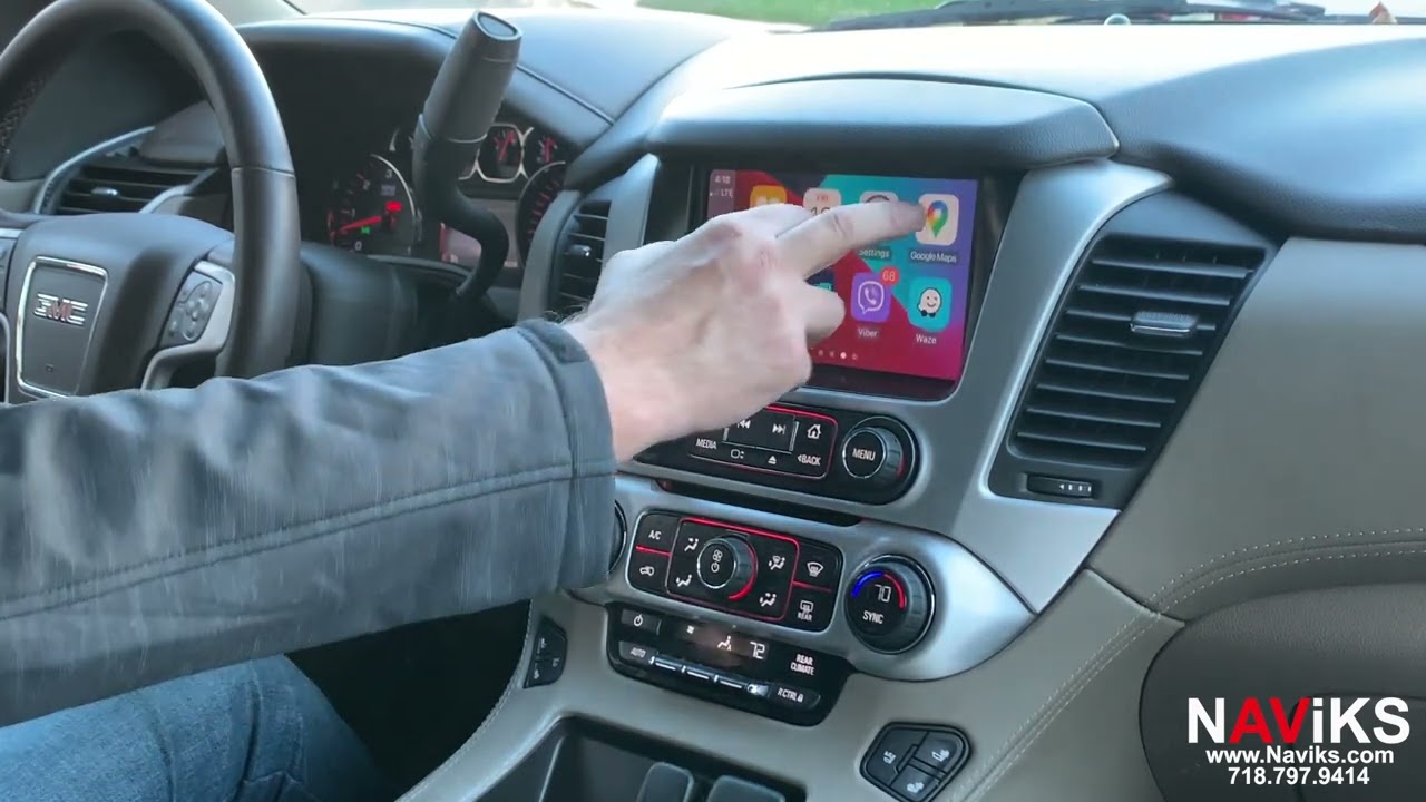 2015-2020 GMC Yukon Intellilink RPO Codes iO5 or iO6 Apple CarPlay + Android Auto (Wired & Wireless)