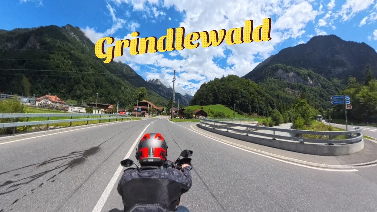 Lauterbrunnen to grindlewald Switzerland 2025. Ducati multistrada 1260s