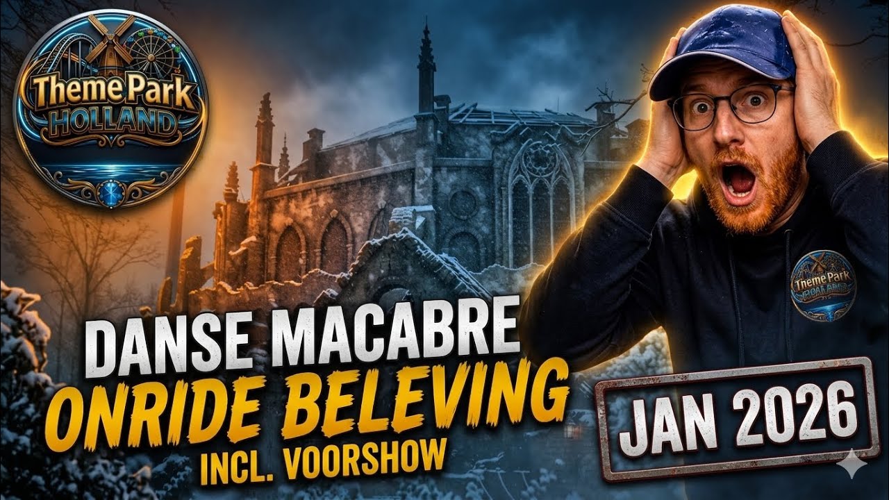 🎭 Danse Macabre OnRide POV Koorbank 3 + Voorshow | Complete attractie  Beleving🎶| Theme Park Holland