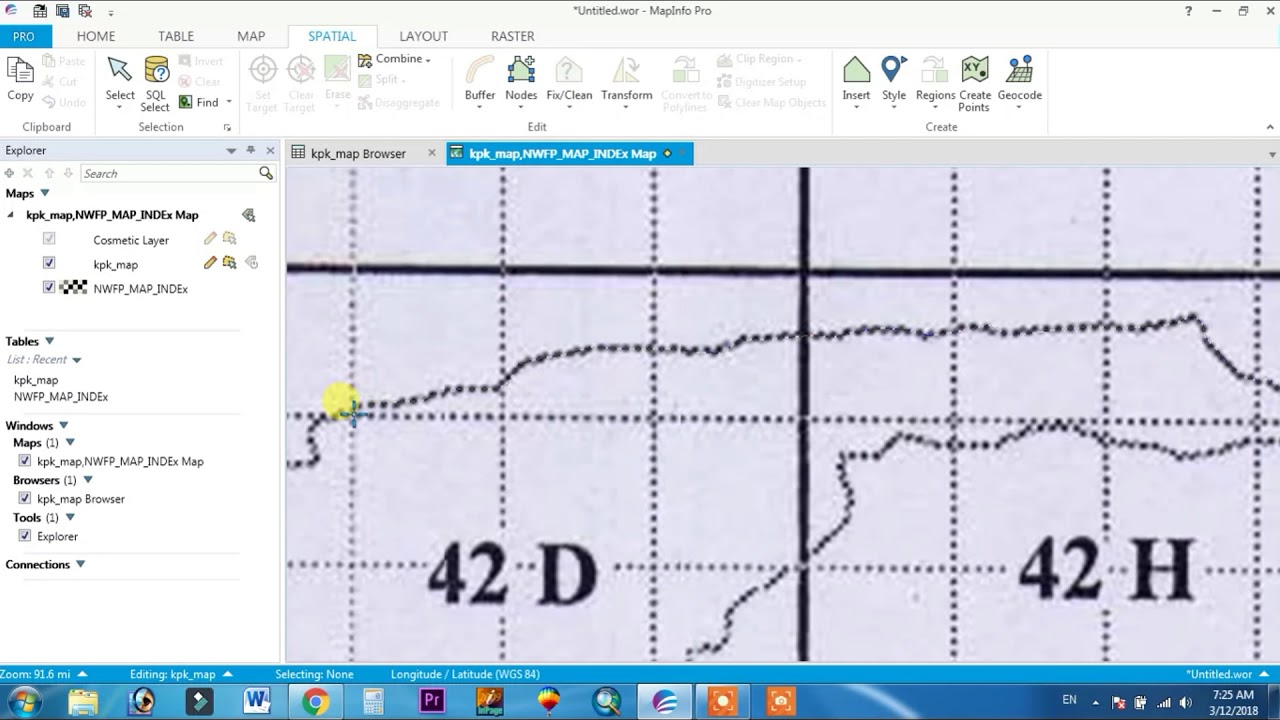 Map Info Georefrencing & Digitization