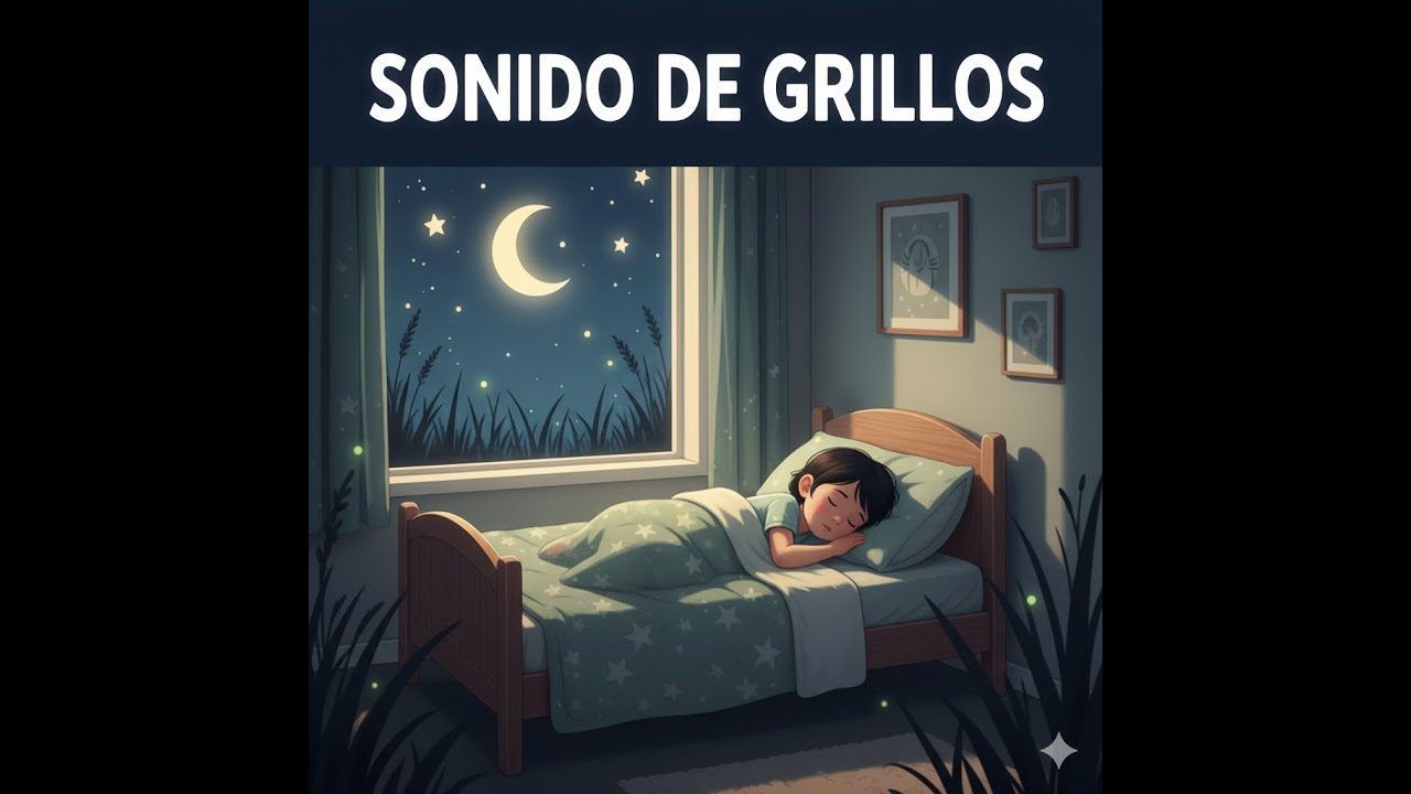 Sonido de Grillos para Dormir Niños y Bebés | Relajación Nocturna y Sueño Profundo