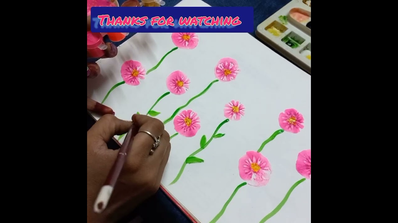 #how to make Balloon 🎈 dabbing flower painting#viralvideo #trendingvideo