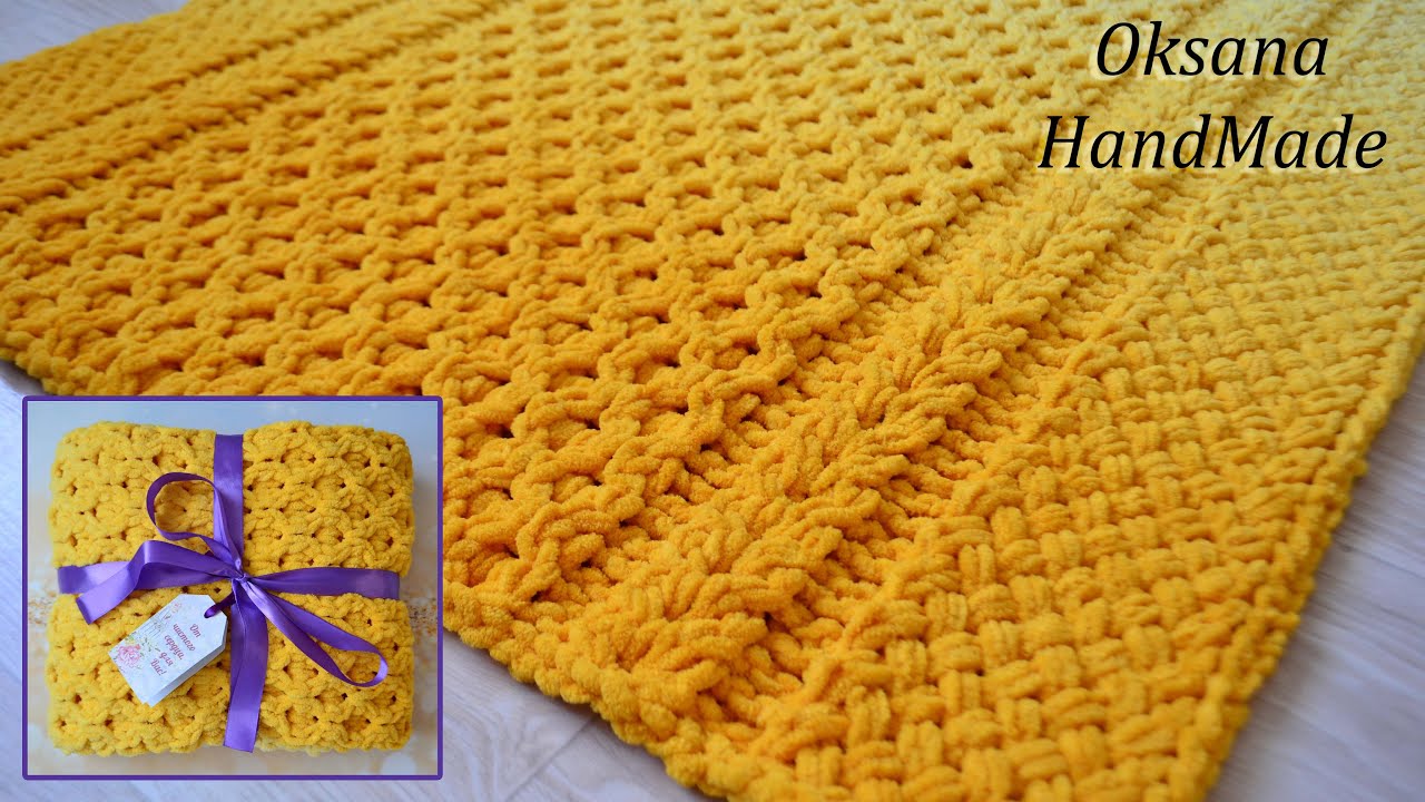 Плед из Alize Puffy Fine Ombre Batik. Pattern DIY