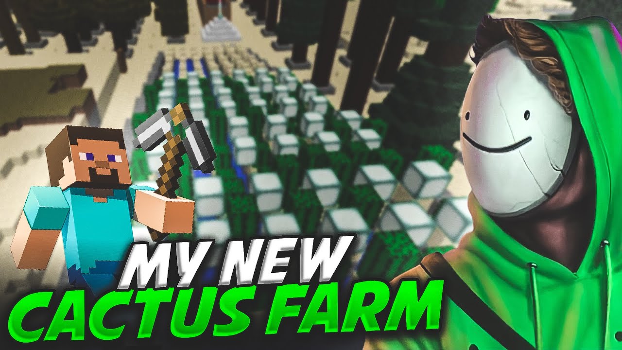 EASY AND EFFECIENT MINECRAFT CACTUS FARM @1HPLIVE @1HPOG