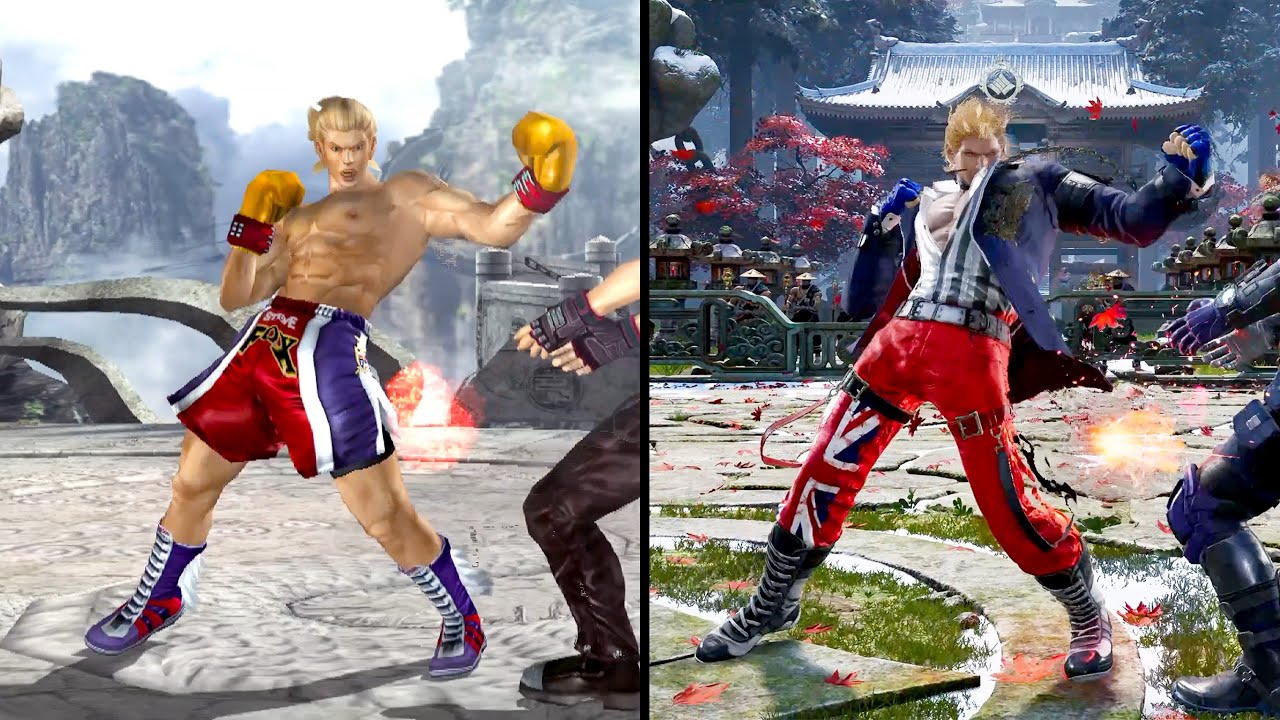 Эволюция комбо из 10 ударов Стива Фокса (Tekken 5–Tekken 8)