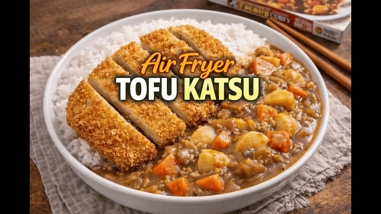 Хрустящий тофу кацу, приготовленный в аэрогриле, с карри1