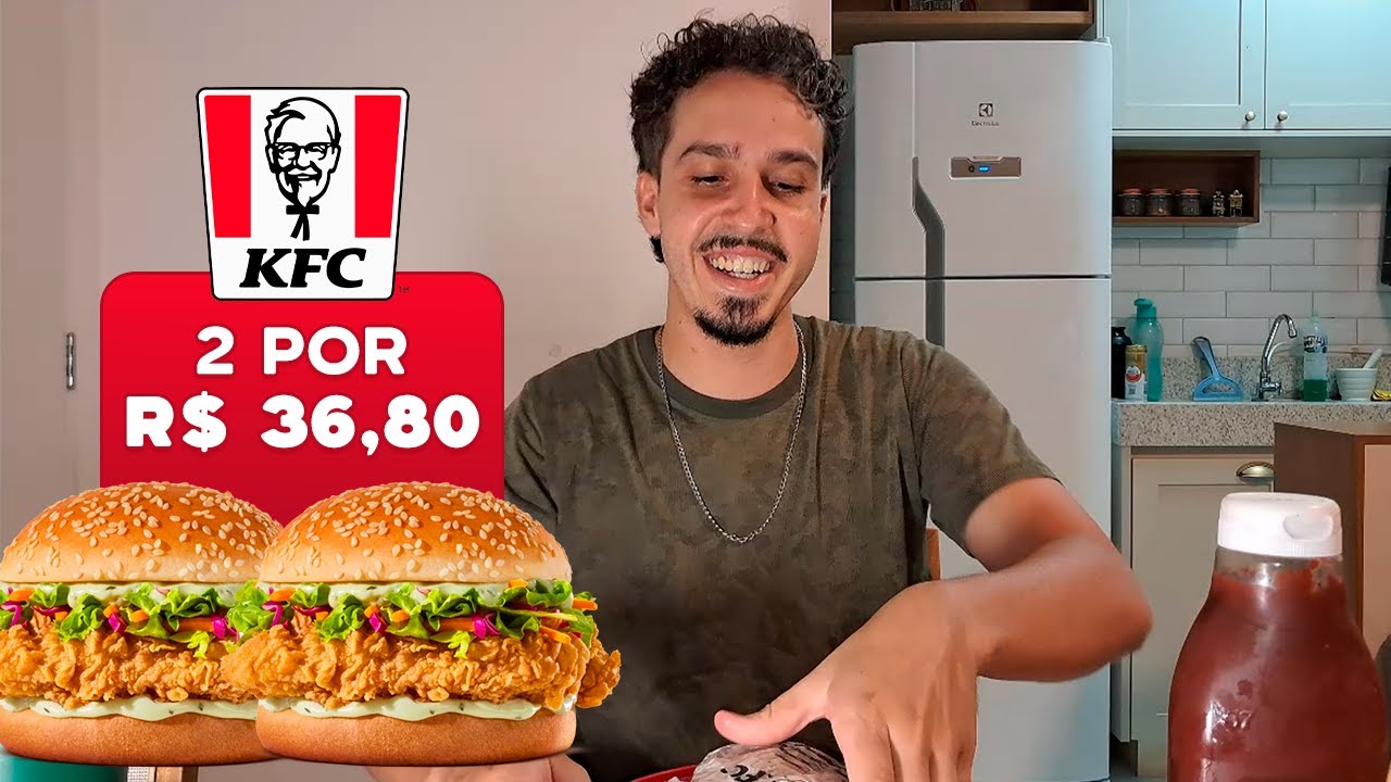 Comprei 2 Double Crunch Bacon do KFC! Será que é Bom Mesmo?