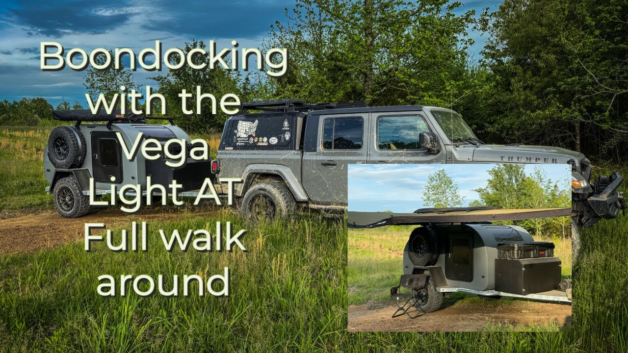 Cedar Ridge Camper Vega Light AT, Full walk around and Boondocking with Dave Canterbury