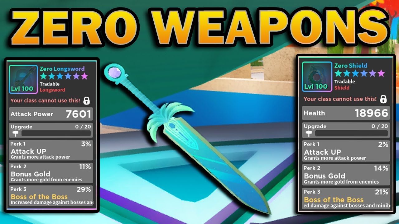 Zero Weapons How to get them What they look like in World Zero
