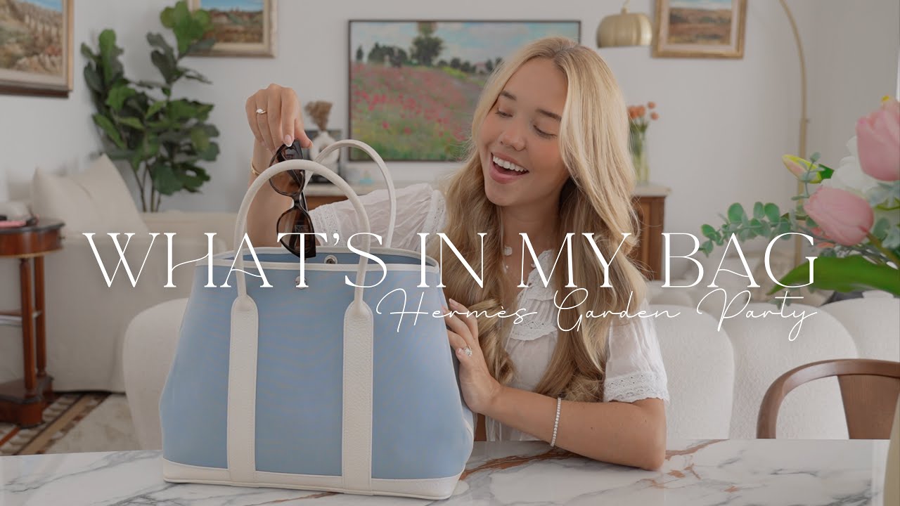 What’s in My Bag: Summer Edition ☀️ + Review | Hermès Garden Party 36 🤍