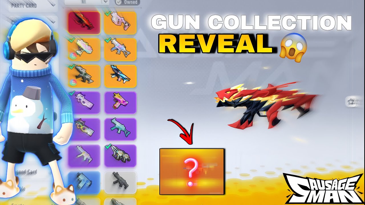 Full Gun Skin Collection Revealed 🔥 | Sausage Man | Epic and Mystery 😨 | Kaizo Gaming 