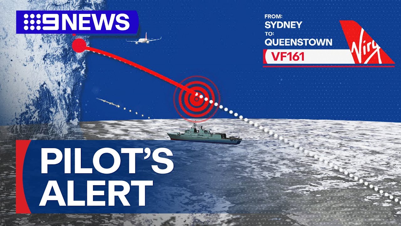 Virgin pilot first to spot three Chinese warships off Australia | 9 News Australia