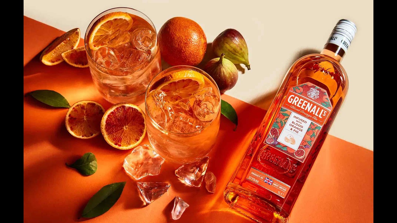 😍 Probando el Exquisito Blood Orange & Fig Gin de Greenall 🍹 #asmr #cocktail #drink #taste #making