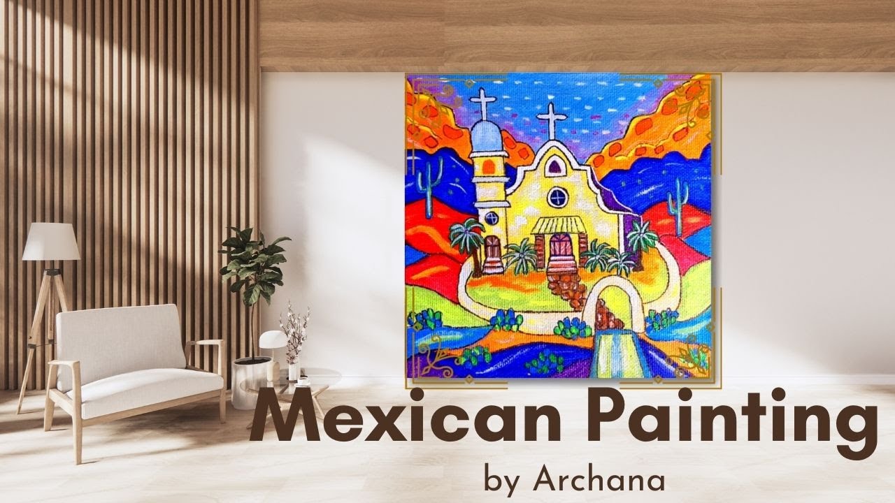 Mexican Painting || Acrylic Canvas || Folk Art Murals