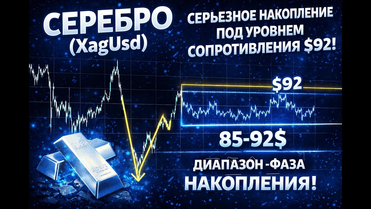 СЕРЕБРО | XAGUSD накопление под уровнем 92$: Что дальше?