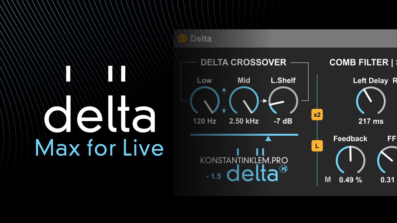 Max for Live - Delta. Multiband effects processor for Ableton Live.