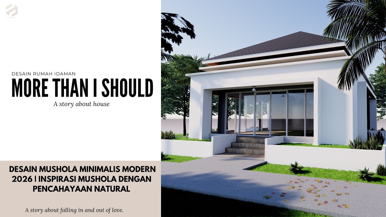 Desain mushola minimalis modern 2026, inspirasi mushola dengan pencahaayaan natural