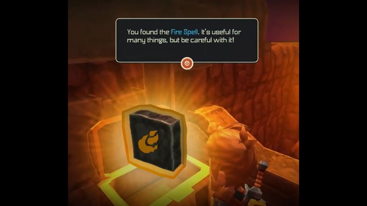 Oceanhorn Cavern of Fire, Fire Spell Walkthrough No Commentary
